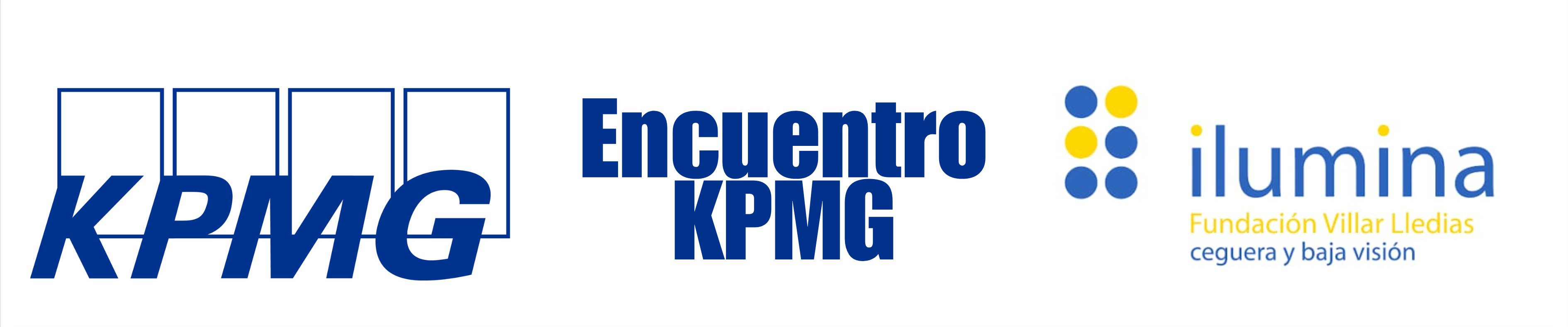 Cartel promocional del evento con los logos de KPMG e ilumina y el texto: encuentro KPMG